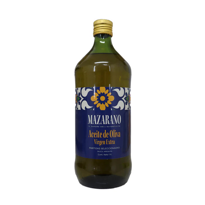 Aceite de Oliva Extra Virgen Vidrio 1lt Mazarano