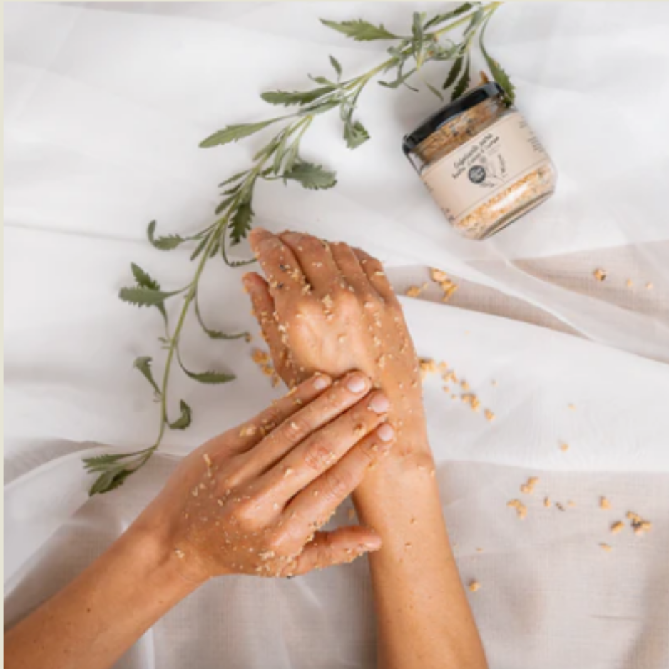 Crema Exfoliante Avena y Lavanda