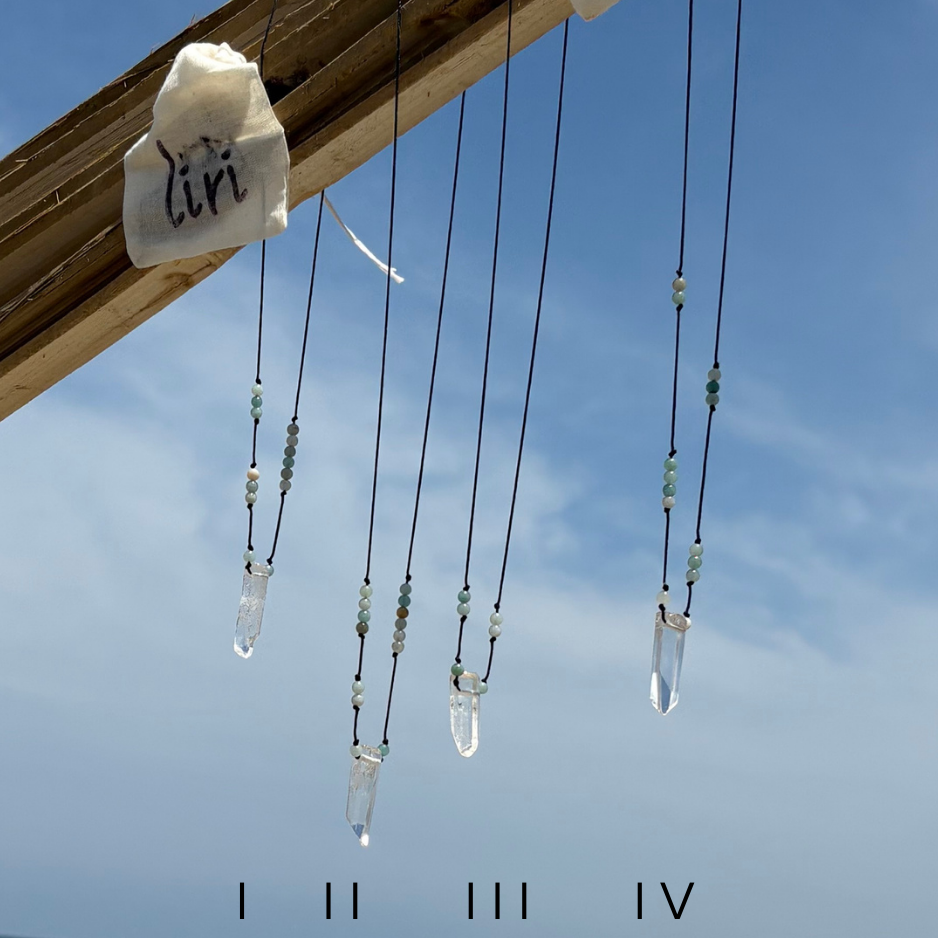 Collar de Cuarzo Blanco con Agata