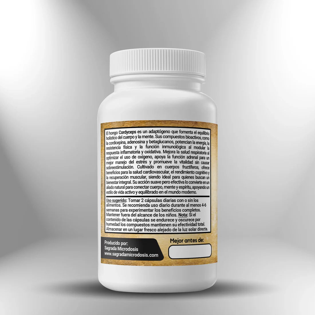 Cordyceps (Triple Extracto) 600mg 100 cápsulas Sagrada Microdosis