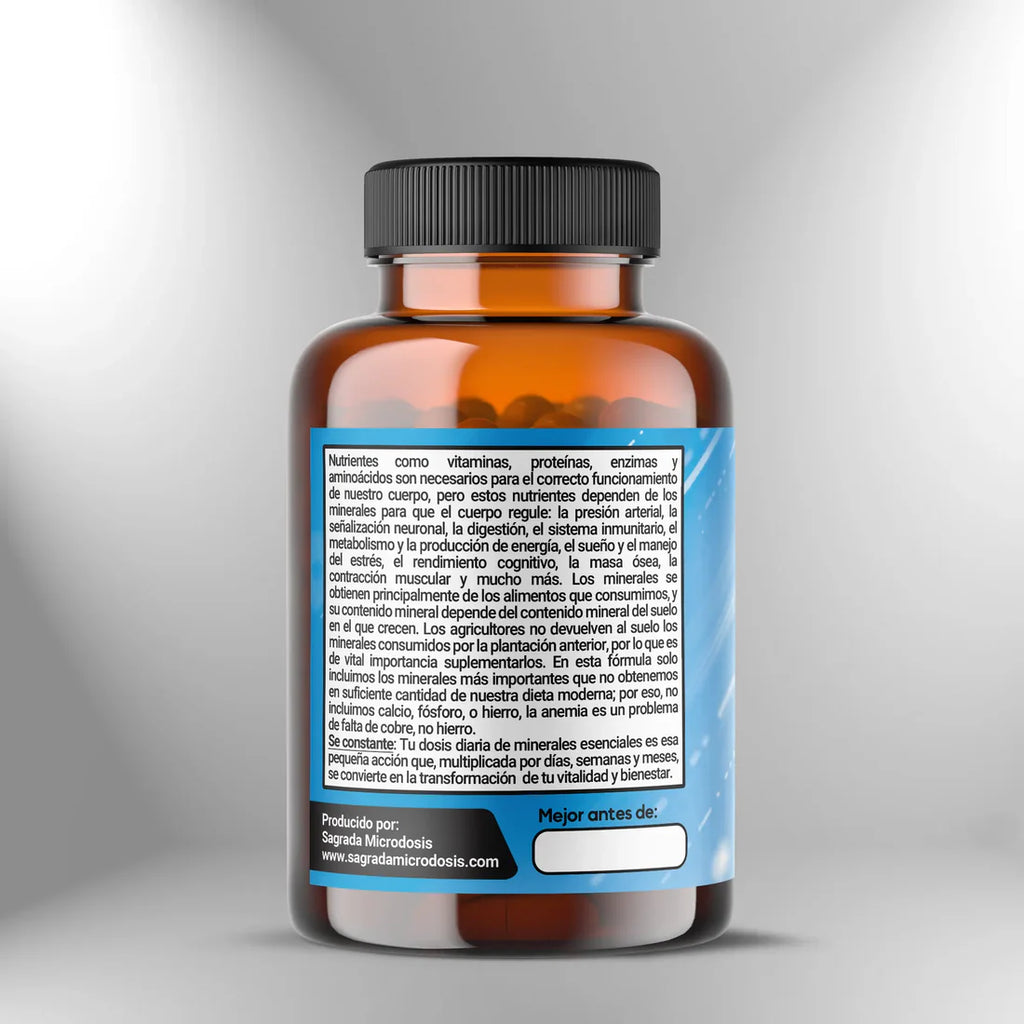 Minerales Esenciales, Suplemento mas importante 90 cápsulas Sagrada Microdosis