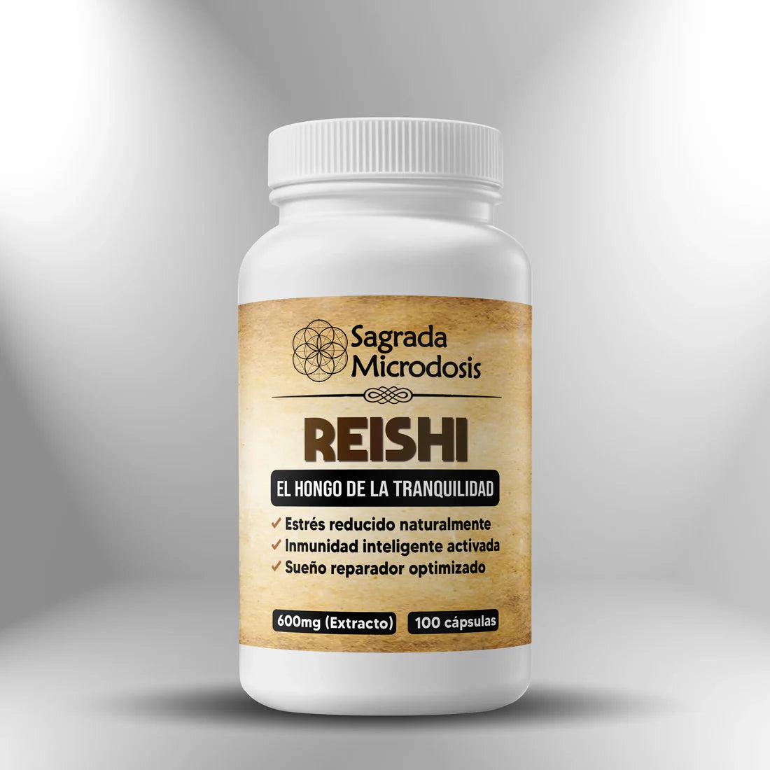 Reishi (Extracto 50% Polisacaridos) 600mg 100 cápsulas Sagrada Microdosis