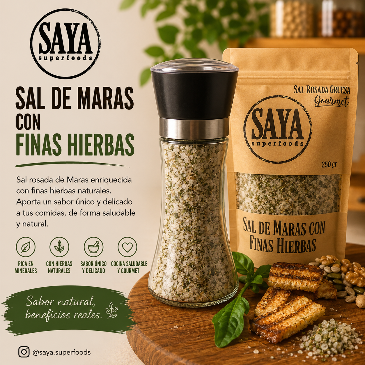 GRINDER / MOLINILLO Sal de Maras con Finas Hierbas