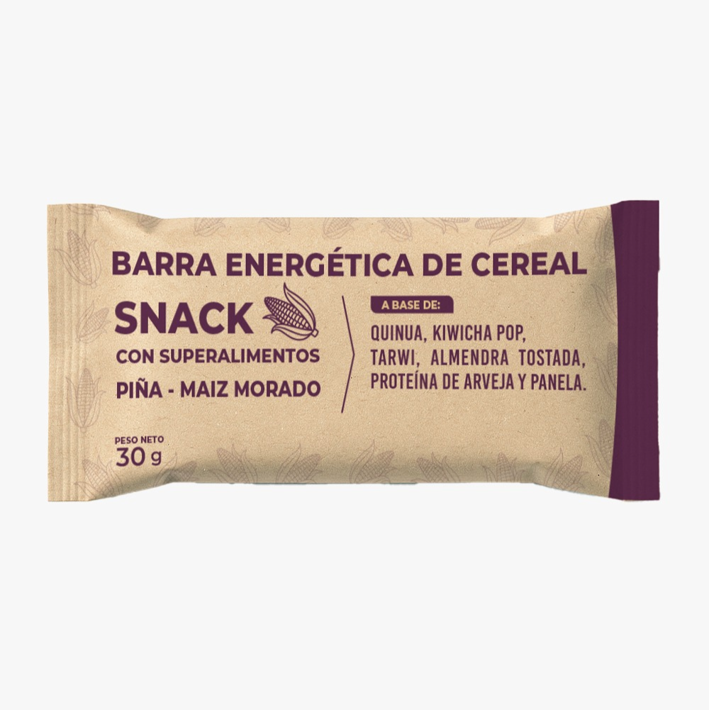 Superbarras Snack de Piña y Maiz Morado 30gr