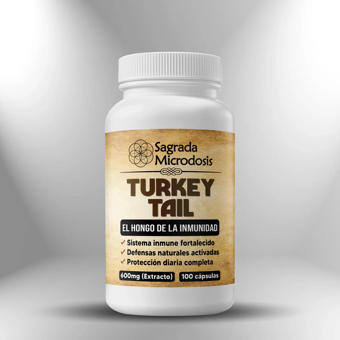 Turkey Tail (50% Extracto de Polisacaridos) 600mg 100 cápsulas Sagrada Microdosis