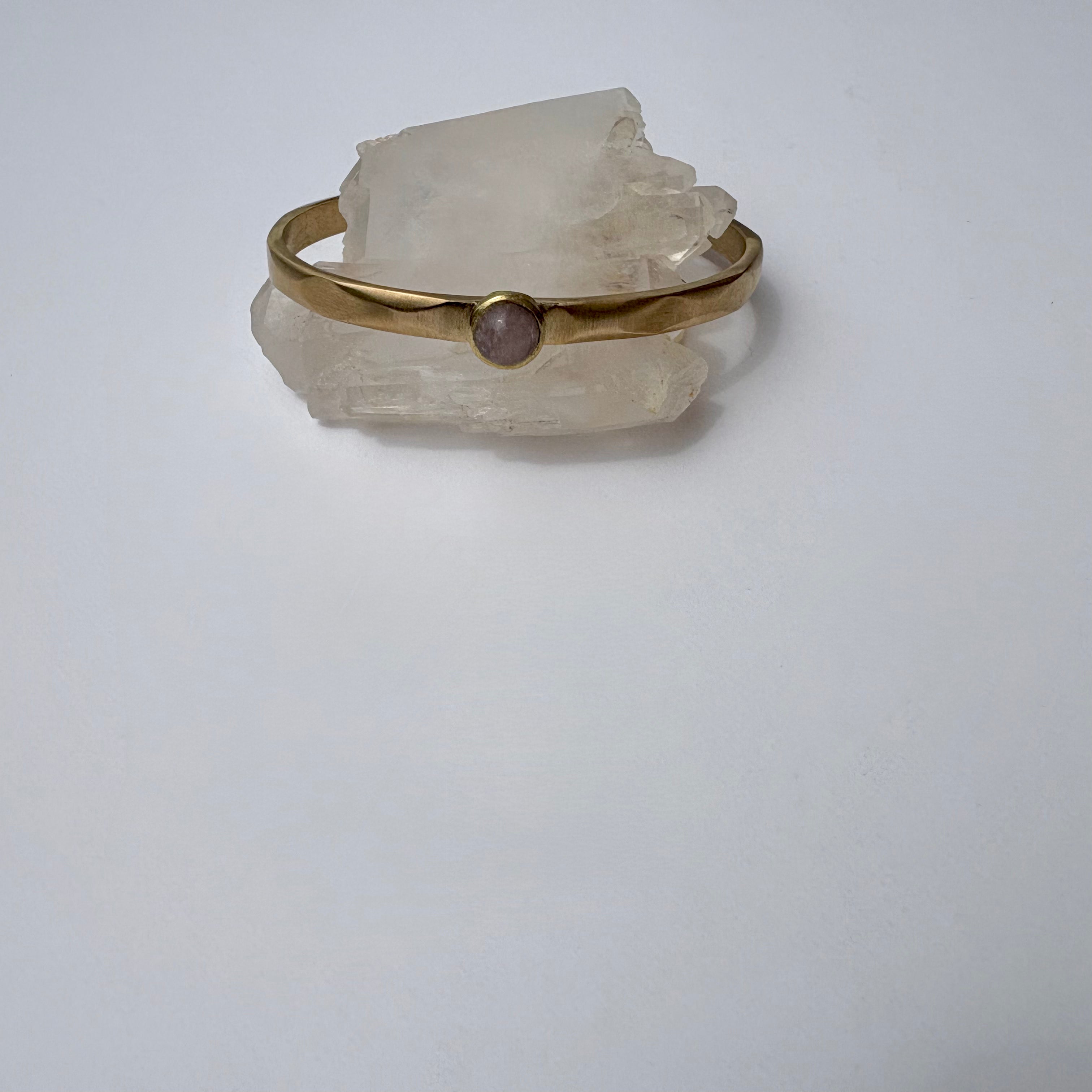 Pulsera de Bronce con CUARZO ROSADO