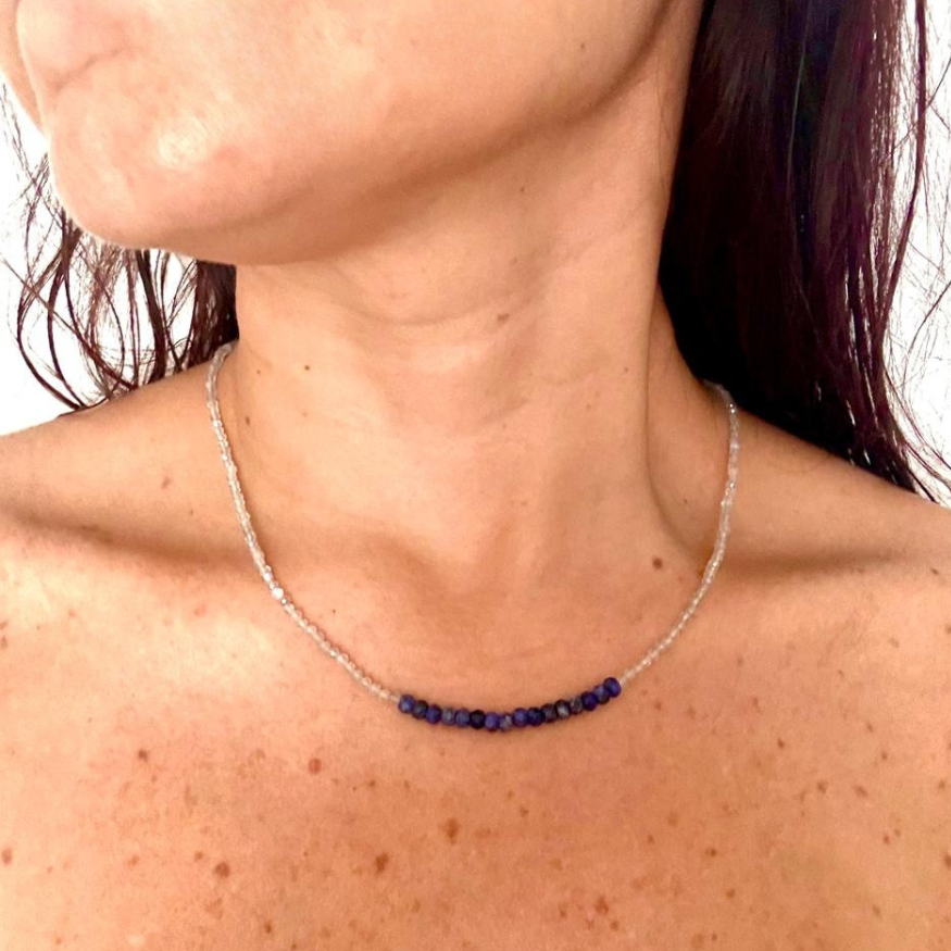 Collar Lapis Lazuli+ Labradorita