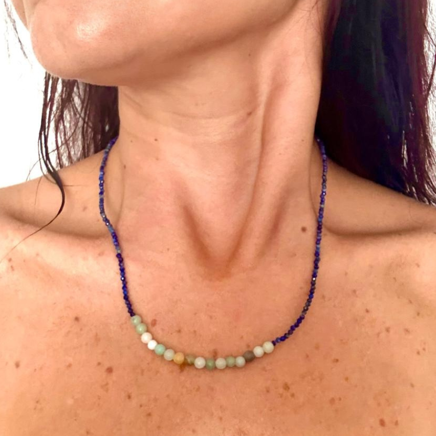 Collar  Lapislázulli + Amazonita