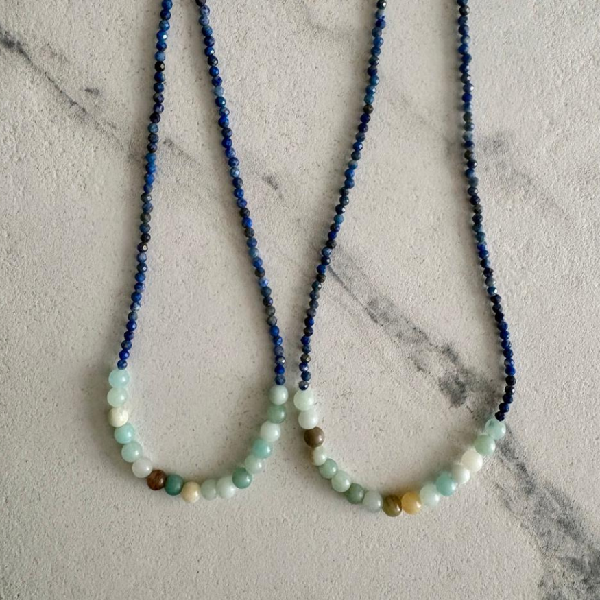 Collar  Lapislázulli + Amazonita